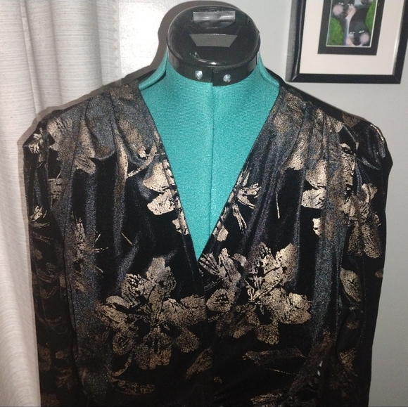Fraiche by J. Floral Print Velvet Faux Wrap Minidress, Sz XL - Picture 9 of 14